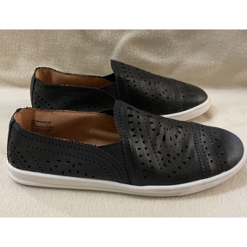 American Rag Shannen Slip on Sneakers Black Perforated Cut out Shoes Womens Sz 9